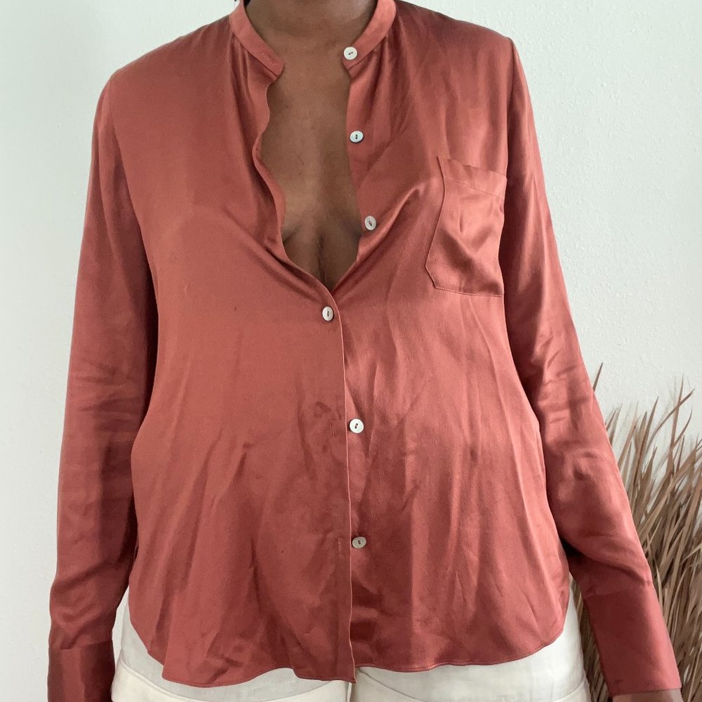 Vince silk button down